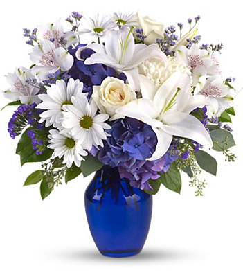 Beautiful in Blue from Forever Flowers, flower delivery in St. Thomas, VI